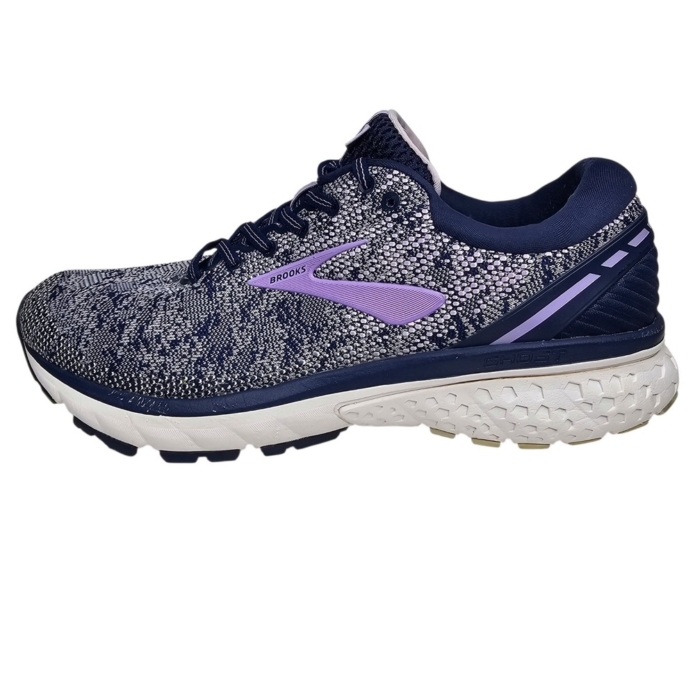 Brooks Ghost 11 Women Size 10 Navy Purple Running Shoes Low Top Sneaker - Picture 5 of 12
